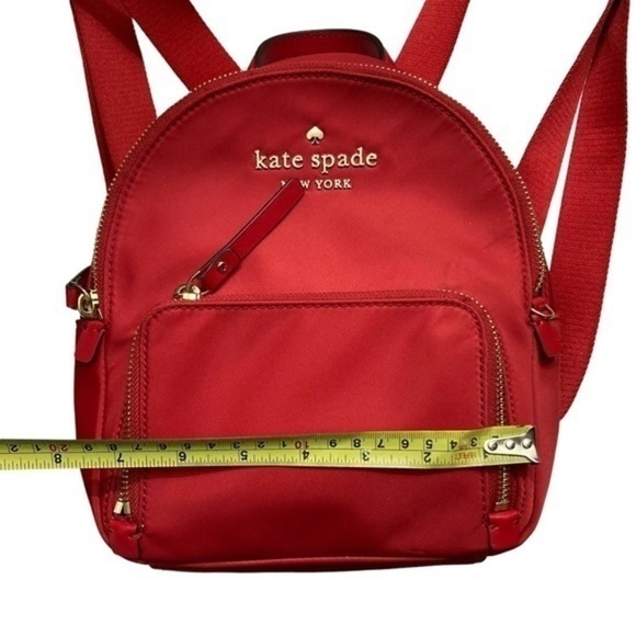 kate spade mini red backpack KSNY Natalie Backpack, Pomegranate Pink Crushed Velvet Convertible Crossbody, Luxurious Small Shoulder Purse For Women to for days on the move Kate Spade Natalia Mini Convertible